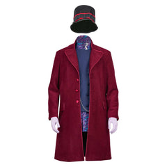 Charlie and the Chocolate Factory Willy Wonka Cosplay Kostüm Set Lila