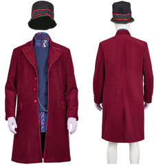 Charlie and the Chocolate Factory Willy Wonka Cosplay Kostüm Set Lila