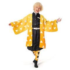 Kinder Demon Slayer: Kimetsu no Yaiba Zenitsu Agatsuma Cosplay Kostüm