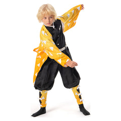 Kinder Demon Slayer: Kimetsu no Yaiba Zenitsu Agatsuma Cosplay Kostüm