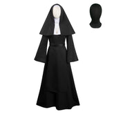 The Nun 2 The Nun schwartzes langes Kleid Sets Cosplay KostĂŒm Halloween Karneval Outfits