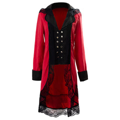 Halloween Damen victorianische Smoking-Jacke Frack Steampunk Jacke