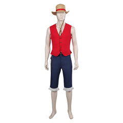 Kinder Jungen Serie One Piece Luffy Kostüm Cosplay Halloween Karneval Outfits