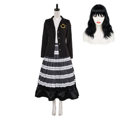 Beetlejuice Lydia Deitz schwarz Kostüm Cosplay Outfits