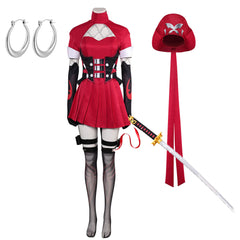 Psylocke rot Kostüm Cosplay Outfits