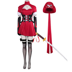 Psylocke rot Kostüm Cosplay Outfits