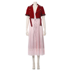 Final Fantasy VII 7 Aerith Aeris Gainsborough Cosplay Kostüm Rosa Kleid