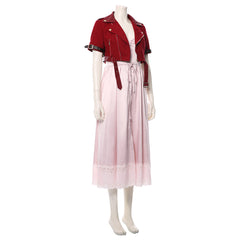Final Fantasy VII 7 Aerith Aeris Gainsborough Cosplay Kostüm Rosa Kleid
