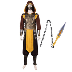 Scorpion Kostüm Set Mortal Kombat II Scorpion gelb Cosplay Outfits