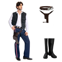 ANH A New Hope Han Solo Cosplay Kostüm Weste Hemd Hose