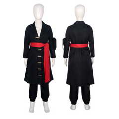 Kinder One Piece Roronoa Zoro schwarz Cosplay Kostüm Halloween Karneval Outfits