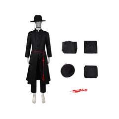 Boygroup Dämon Jinu Schwarz Cosplay Kostüm Set