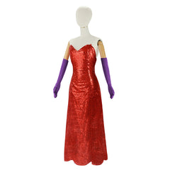 Who Framed Roger Rabbit Jessica Rabbit rot Kleid Cosplay Kostüm