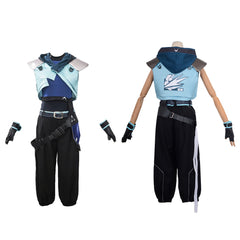 Jett Kostüm Valorant Cosplay Halloween Jumpsuit Karneval Outfit