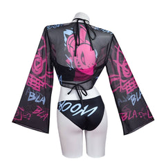 Jinx Bademode Arcane: League of Legends Jinx Sommer 3tlg Badeanzug