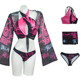 Jinx Bademode Arcane: League of Legends Jinx Sommer 3tlg Badeanzug