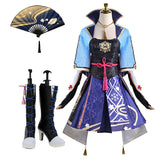 Kamisato Ayaka Cosplay Genshin Impact Kostüm Halloween Karneval Kleid