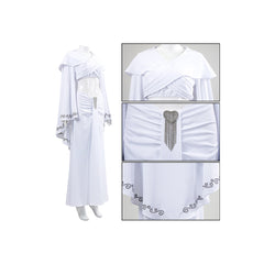 Padme Naberrie Amidala weiß Kleid Cosplay Kostüm Set Cosplay Outfits