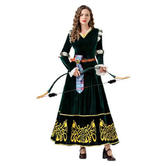 Brave Merida Kleid Legende der Highlands Merida Cosplay Halloween Kostüm
