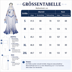 Emily the Corpse Bride Kleid Hochzeit mit einer Leiche Emily Cosplay Halloween Karneval Outfit