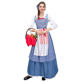 Damen Die Schöne und das Biest Belle Dienstmädchen Kleid Cosplay Kostüm