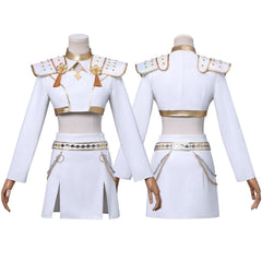 Trio Girlgroup Superstar Dämonenjägerin Zoey Soundtrack weiß Kostüm Zoey weiß Cosplay Outfits