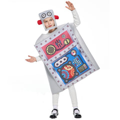 Kinder Robot Schaum Kostüm für Kinder Jungend Faschingkostüme Mottoparty Einheitsgröße