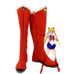 Sailor Moon Usagi Tsukino Cosplay Schuhe Stiefel Rot