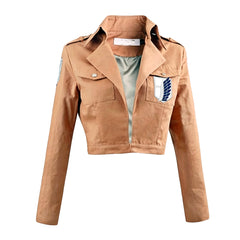 AOT Mikasa Ackerman Jacke mit rot Schal Attack on Titan Mikasa Cosplay Outfit