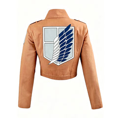 AOT Mikasa Ackerman Jacke mit rot Schal Attack on Titan Mikasa Cosplay Outfit