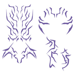 Trio Girlgroup Superstar Dämonenjägerin Rumi Purple Tattoo-Sticker Cosplay Requisite