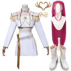 HUNTRIX Mira Soundtrack Kostüm KPop Demon Hunters Mira weiß Cosplay Outfits-schuhe