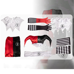 Harley Quinn rot schwarz Uniform Cosplay Kostüm