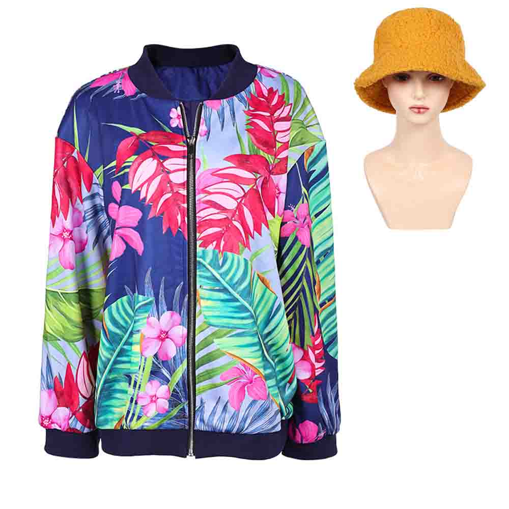 Huntrix Zoey Baseballjacke Kpop Demon Hunters Zoey Jacke mit Hut