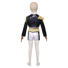 Kinder Mädchen Huntrix Rumi Gold schwarz weiß Kostüm Cosplay Outfits