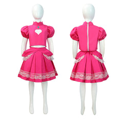 Kinder Prinzessin Peach Kleid The Super Mario Bros. Movie Peach Cosplay Kostüm