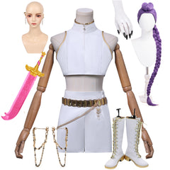 HUNTRIX Rumi Soundtrack Kostüm KPop Demon Hunters Rumi weiß Cosplay Outfits