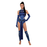 Mortal Kombat Prinzessin Kitana blau Kostüm Cosplay Outfit