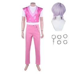 Mystery Saja rosa Kostüm Set K-Pop: Demon Hunters Saja Boys Mystery Saja Outfits PERÜCKE_ohrringe