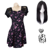 Nikki schwarz Kostüm Set Obsession Nikki Cosplay Outfit