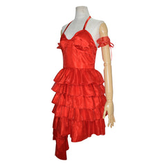 Suicide Squad 2 Harley Quinn rot Kleid Cosplay Kostüm Halloween Karneval Kostüm