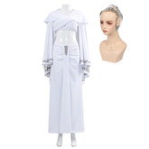 Padme Naberrie Amidala weiß Kleid Cosplay Kostüm Set Cosplay Outfits-1