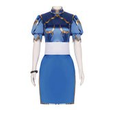 Street Fighter Chun Li Kleid blau Cosplay Outfits