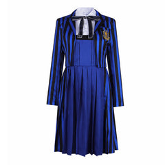 The Addams Family Enid Sinclair blau Schuluniform Cosplay Halloween Karneval Kostüm