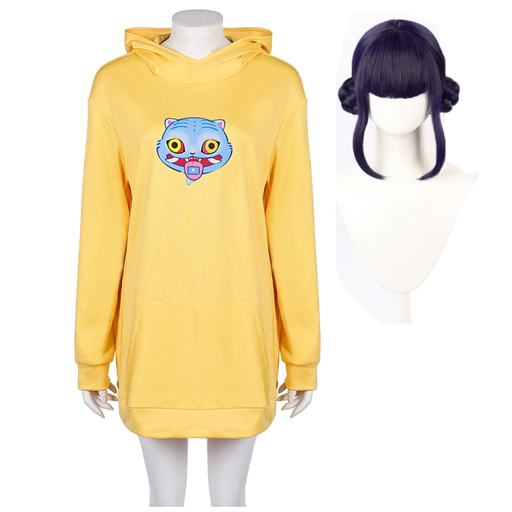 Zoey gelb Hoodie mit Kapuze Kpop Demon Hunters Zoey Cosplay Kostüm