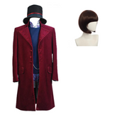 Charlie and the Chocolate Factory Willy Wonka Cosplay Kostüm Set Lila