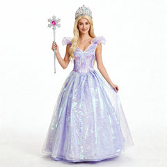 Wicked Glinda lila Kleid Cosplay Outfits für Mottoparty