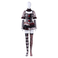 Art The Clown Terrifierweiß schwarz Kostüm Set Terrifier Art The Clown Cosplay Outfit