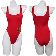 C.J. Parker Baywatch Damen Sommer rot Bademode einteiliger Badeanzug