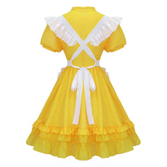 Chica geld Kleid Five Nights at Freddy's FNAF Chica Cosplay Outfit
